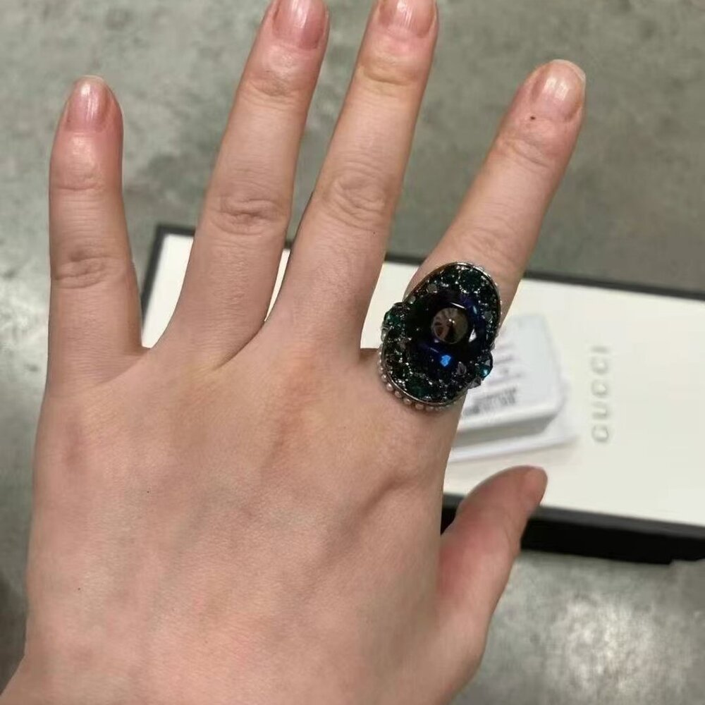 Nib Authentic Gucci Ring With Stud And Crystals I… - image 6